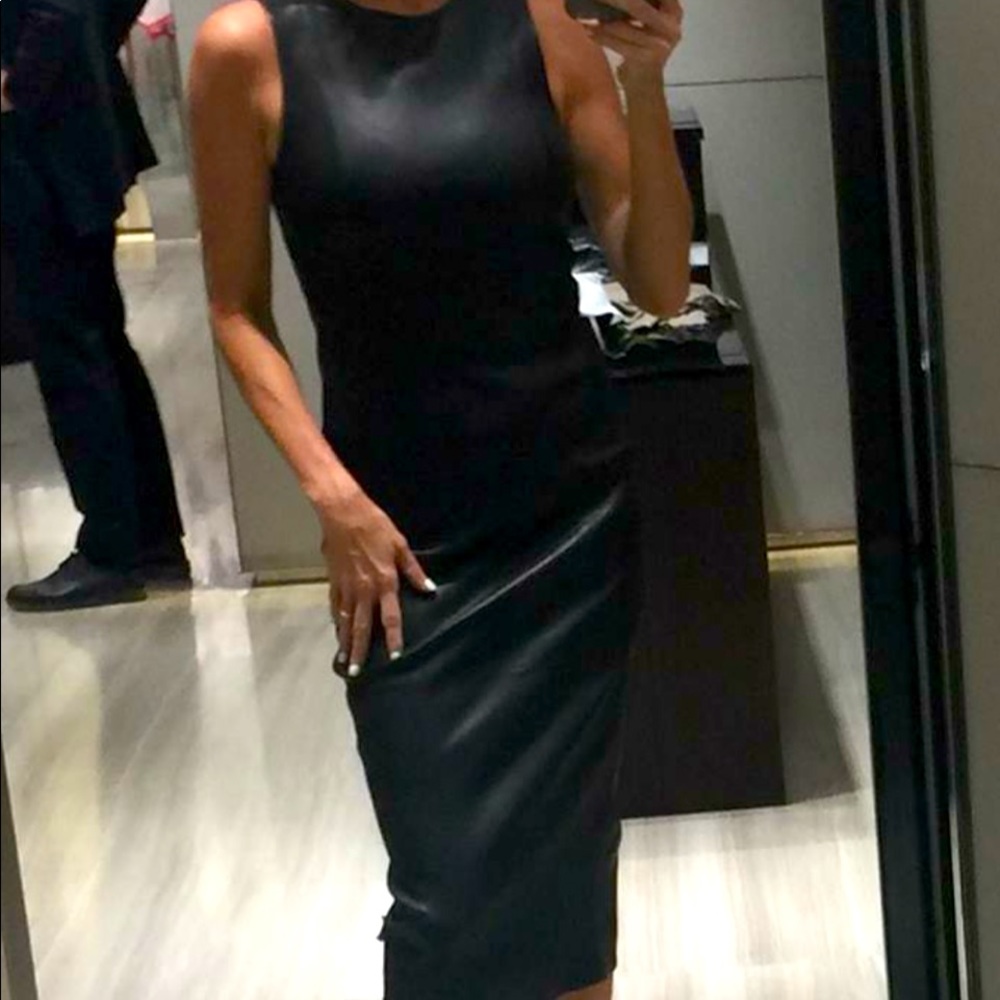 ARMANI STRECH LEATHER DRESS SIZE 2- PRICE FIRM